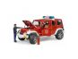 Bruder 2528 Jeep Wrangler Rubicon hasičský s figurkou a příslušenstvím 1:16 2