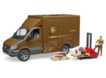 Bruder 2538 Mercedes Benz Sprinter UPS s řidičem a palet. vozíkem