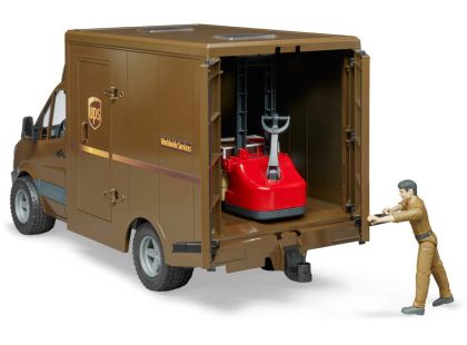 Bruder 2538 Mercedes Benz Sprinter UPS s řidičem a palet. vozíkem