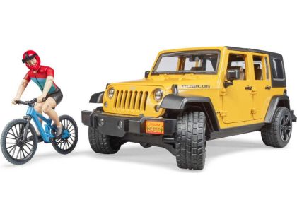 Bruder 2543 Jeep Wrangler Rubicon s horským kolem a cyklistou 1:16 - Poškozený obal