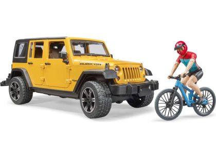 Bruder 2543 Jeep Wrangler Rubicon s horským kolem a cyklistou 1:16 - Poškozený obal