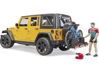Bruder 2543 Jeep Wrangler Rubicon s horským kolem a cyklistou 1:16 - Poškozený obal