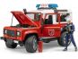 Bruder 2596 Land Rover Defender Hasičské zásahové s figurkou hasiče 1:16 2