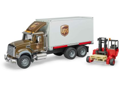 Bruder 2828 MACK Granite UPS logistik a vysokozdvihem 1:16 - Poškozený obal