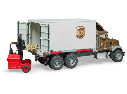 Bruder 2828 MACK Granite UPS logistik a vysokozdvihem 1:16 - Poškozený obal