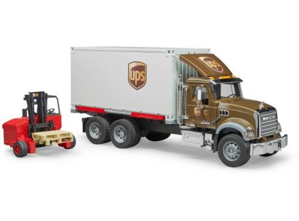 Bruder 2828 MACK Granite UPS logistik a vysokozdvihem 1:16 - Poškozený obal