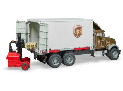 Bruder 2828 MACK Granite UPS logistik a vysokozdvihem 1:16