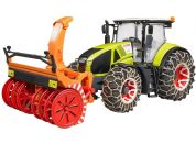 Bruder 3017 Traktor Claas Axion 950 se sněžnou frézou a řetězy 1:16