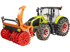 Bruder 3017 Traktor Claas Axion 950 se sněžnou frézou a řetězy