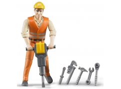 Bruder 60020 Figurka stavební dělník s příslušenstvím