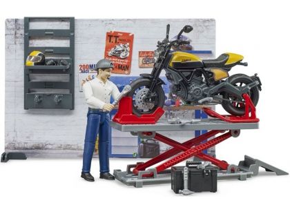 Bruder 62102 Motocyklový servis terénní Ducati a opravář