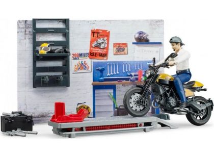 Bruder 62102 Motocyklový servis terénní Ducati a opravář