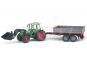 Bruder Traktor FENDT Farmer+čel.nakl.+skl.vůz 2