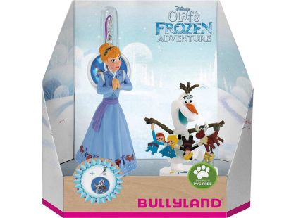 Bullyland Disney Ledové králoství set 2 ks Anna a Olaf + přívěšek 