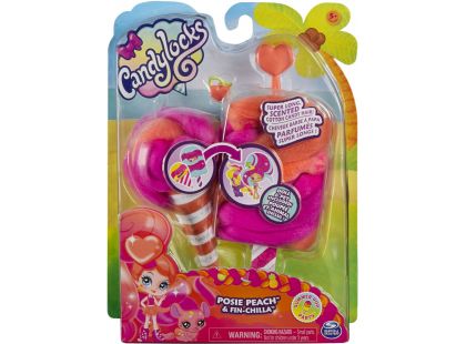 Candylocks voňavá panenka se zvířátkem Posie Peach a Fin-Chilla