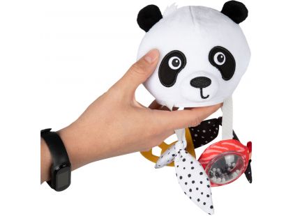 Canpol babies Senzorická závěsná cestovní hračka Panda s klipem BabiesBoo