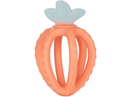 Canpol Babies Silikonové senzorické 3D kousátko Jahoda oranžové