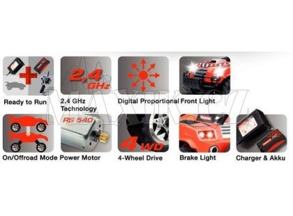 Carrera R/C auto Racing Machine red