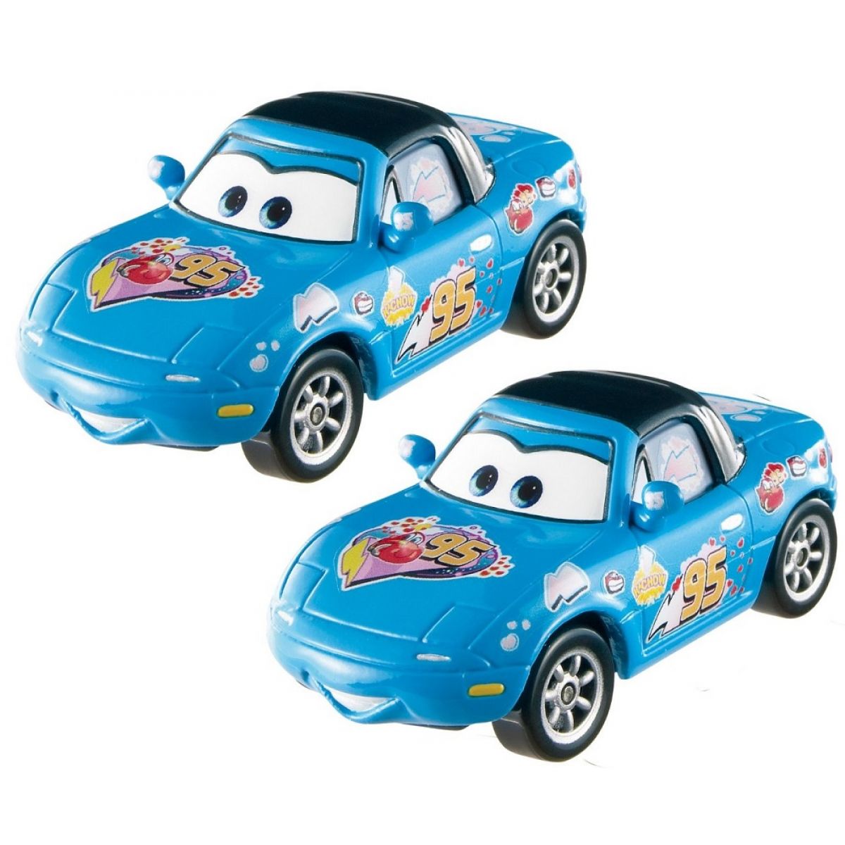 Cars 2 autíčka 2ks Mattel Y0506 - Dinoco Mia a Dinoco Tia