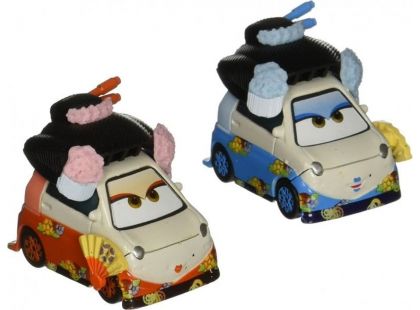 Cars 2 autíčka 2ks Mattel Y0506 - Okuni a Shigeko - Poškozený obal