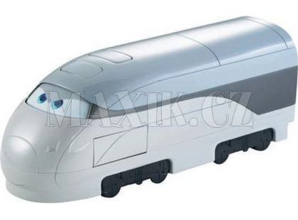 Cars Transportéry s měnitelnými prvky Mattel X0612 - Deluxe Spy Train Transporter