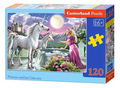 Castorland Puzzle Princezna a jednorožec 120 dílků