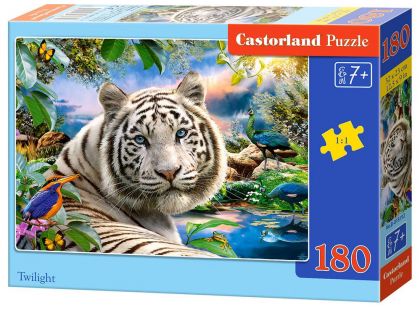 Castorland Puzzle Bílý tygr za soumraku 180 dílků