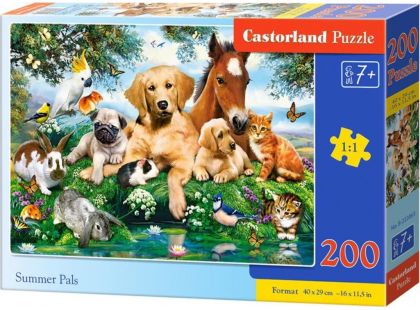 Castorland Puzzle premium Zvířecí parta 200 dílků