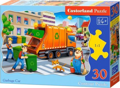 Castorland Puzzle Popelářské auto 30 dílků