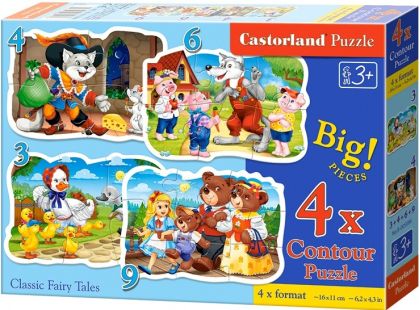 Castorland Puzzle 4 v 1 mini Pohádky