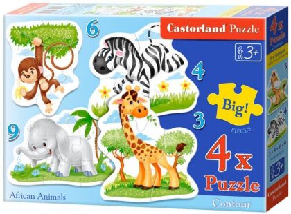 Castorland Puzzle 4 v 1 mini Safari
