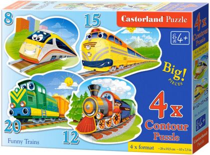 Castorland Puzzle 4 v 1 Vlaky