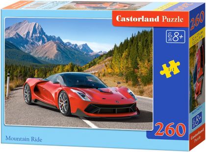 Castorland Puzzle Červené auto v horách 260 dílků - Poškozený obal