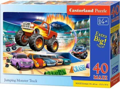 Castorland Puzzle maxi Skákající Monster Truck 40 dílků