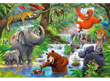 Castorland Puzzle maxi Zvířata z džungle 40 dílků