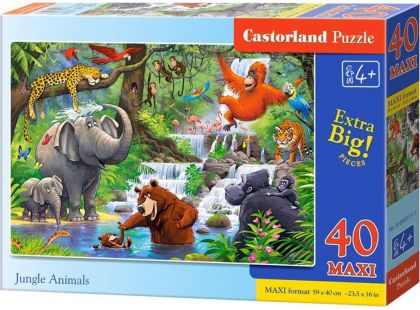 Castorland Puzzle maxi Zvířata z džungle 40 dílků