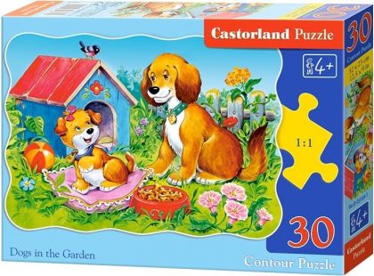 Castorland Puzzle Pejsci na zahradě 30 dílků