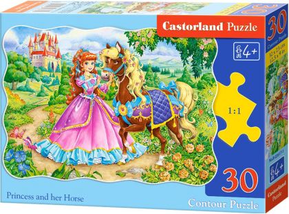 Castorland Puzzle Princezna s koníkem 30 dílků