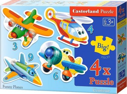 Castorland Puzzle 4 v 1 mini Letadla