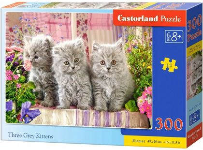 Castorland Puzzle Tři šedivá koťátka 260 dílků