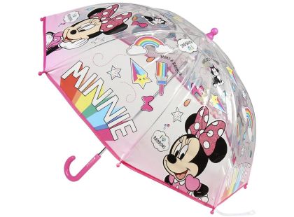 Cerdá Dětský manuální průsvitný deštník Disney Minnie