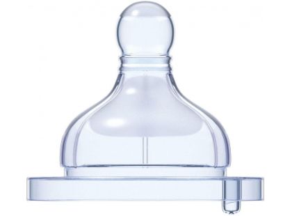 Chicco Dudlík na láhev fyziologický silikonový, normální průtok, 2 ks