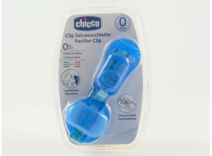 Chicco Klip na šidítko s krytem - modrá
