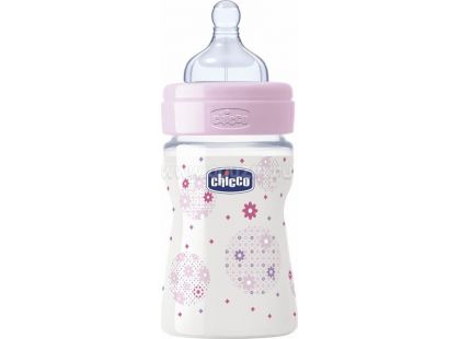 Chicco Láhev bez BPA Well-Being silikonový dudlík normální 150 ml růžový