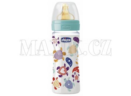 Chicco Láhev polypropylen 250ml kauč.dudlík 2m+ Želvy
