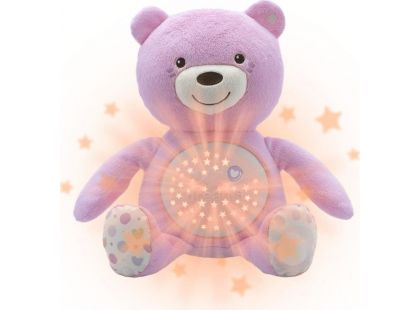 Chicco medvídek s projektorem růžová
