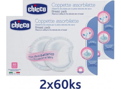 Chicco Tampóny do podprsenky antibakteriální 120 ks