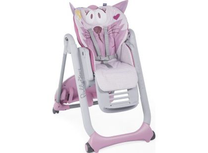 Chicco Židlička jídelní Polly 2 Start Miss Pink