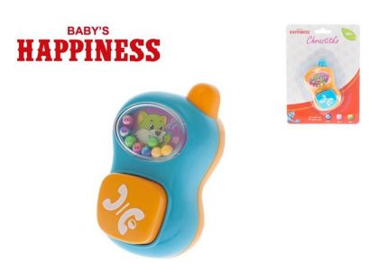 Chrastítko telefonek s kuličkami Babys Happiness
