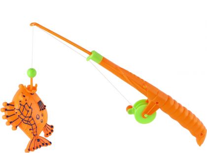 Chytání rybiček magnetická hra oranžový prut
